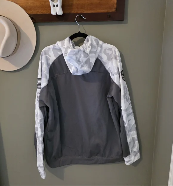 Michigan State Spartans White Gray Camo Hoodie Size XL - Picture 4 of 11